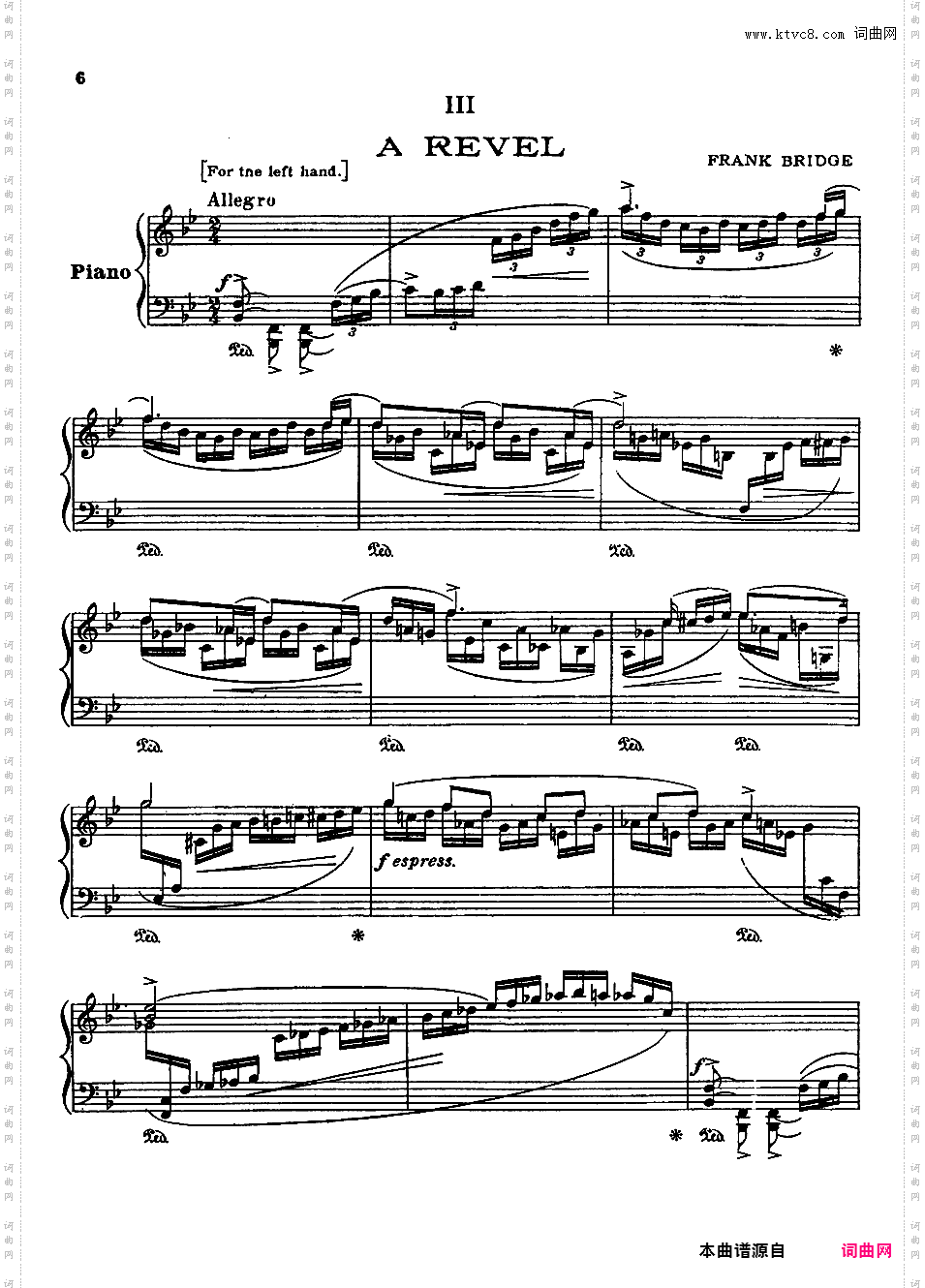 3首左手即兴曲 3 Improvisations for the Left-Hand H·134