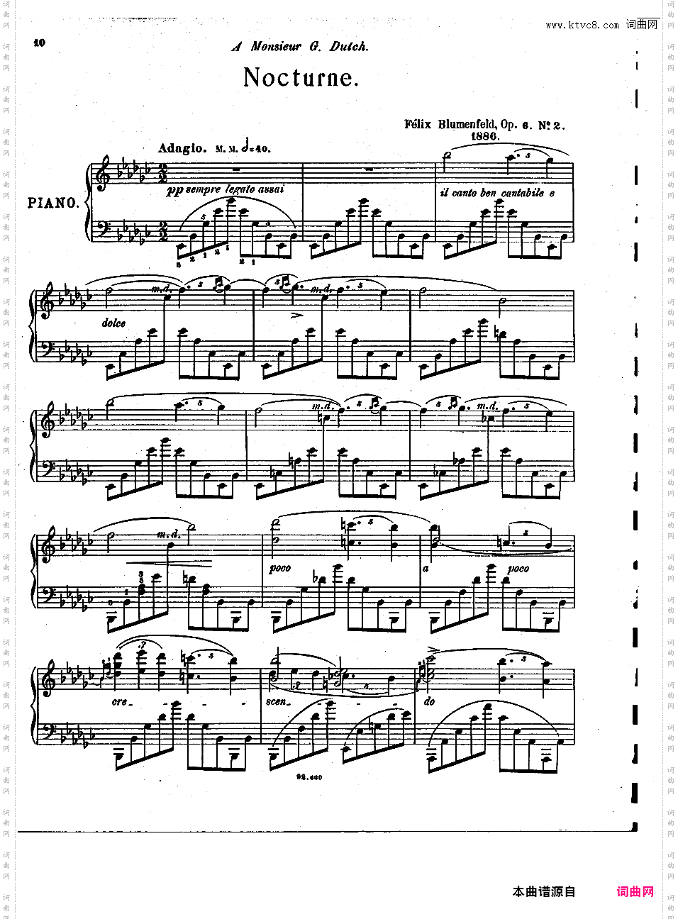 2首夜曲 Deux Nocturnes Op·6