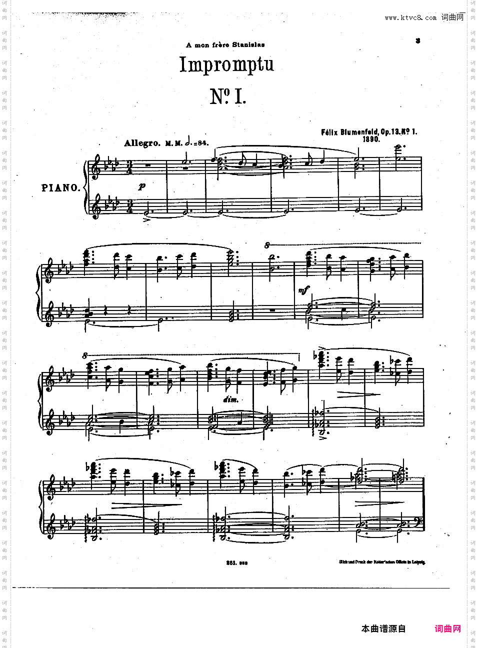 2首即兴曲 Two Impromptus Op·13