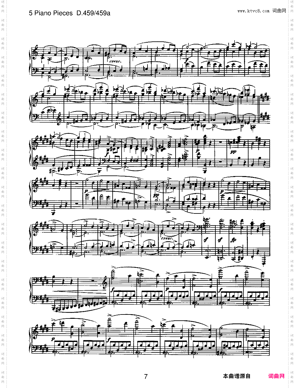 E大调第三钢琴奏鸣曲 Piano Sonata No·3 in E Major D·459