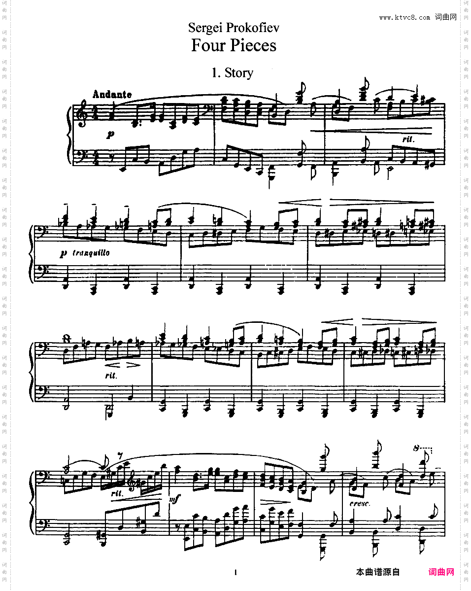 4首小品 4 Pieces Op·3