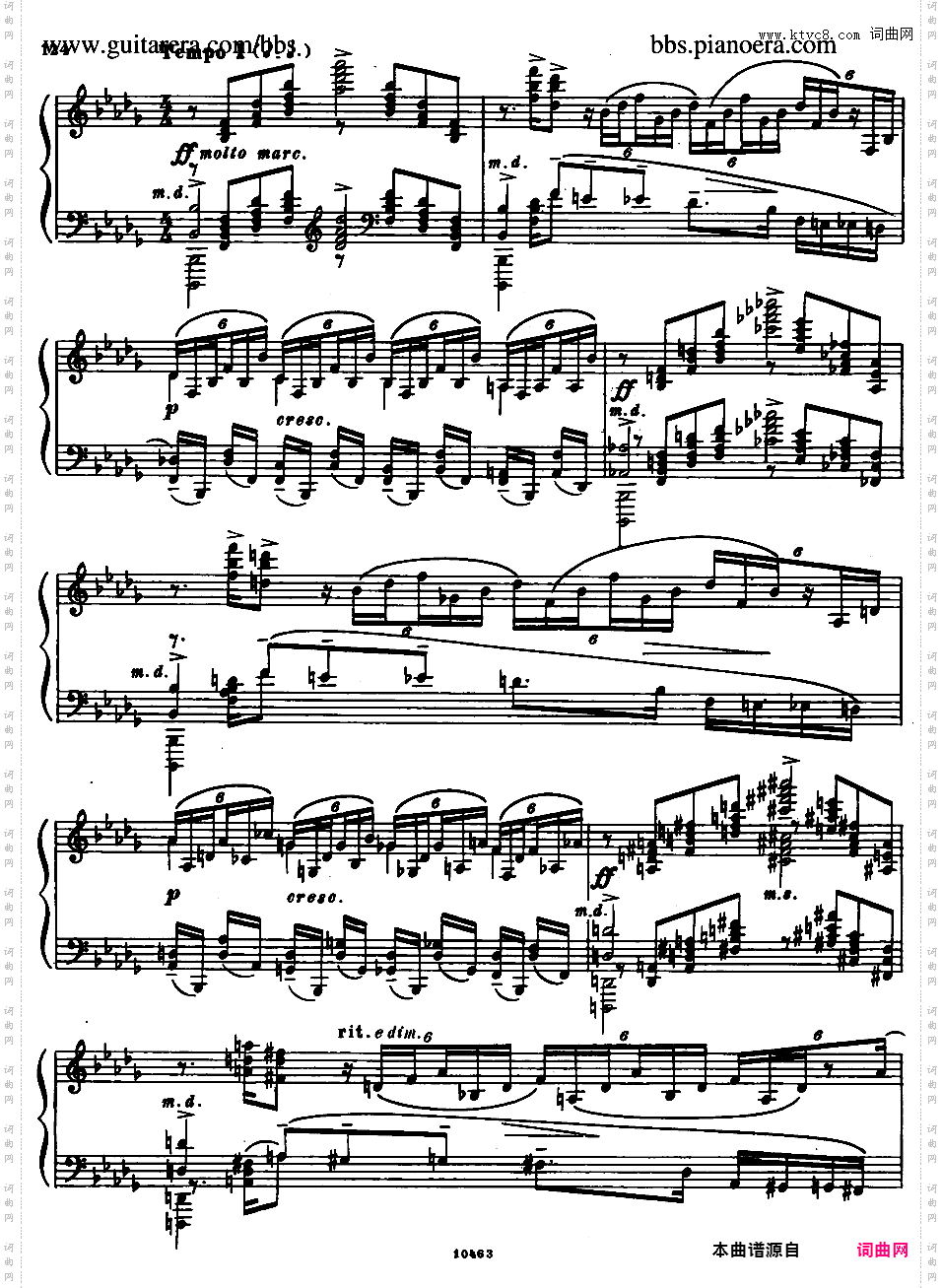 降b小调第二钢琴奏鸣曲 Piano Sonata No·2 in b-flat Minor Op·36Rachmaninoff - Piano Sonata No·2 in b-flat Minor Op·36 1913年版本
