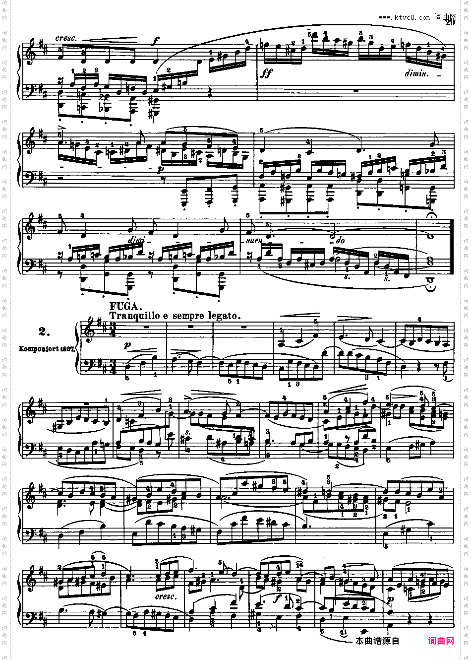 6首前奏曲与赋格 6 Preludes and Fugues Op·35
