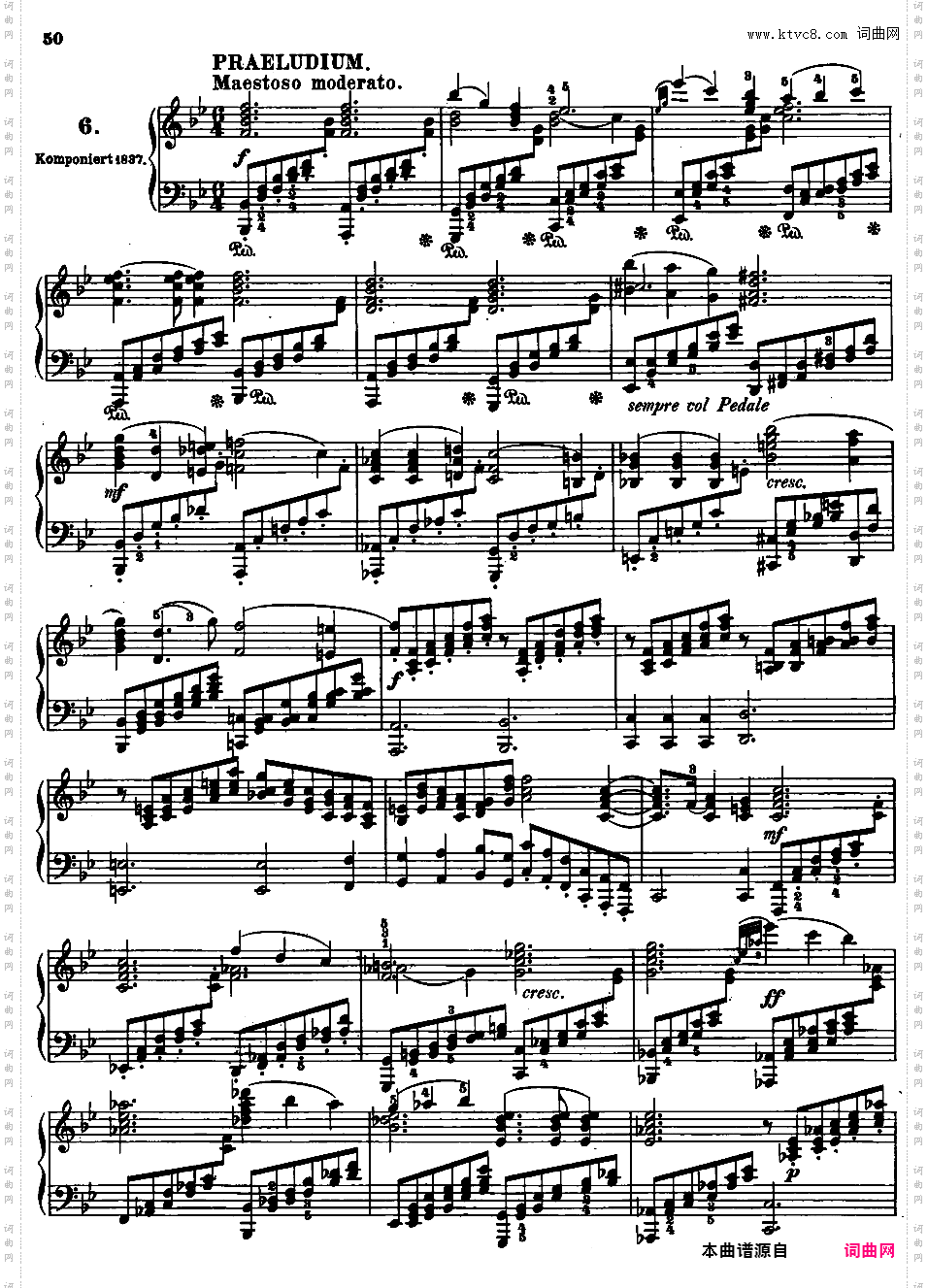 6首前奏曲与赋格 6 Preludes and Fugues Op·35