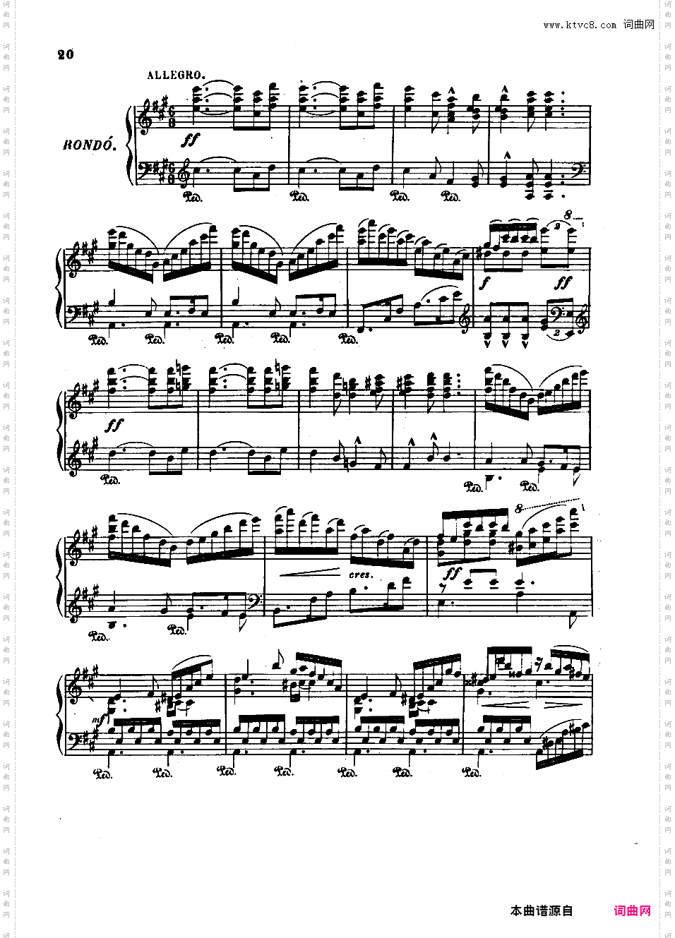 A大调第四钢琴奏鸣曲 Piano Sonata No·4 Op·72