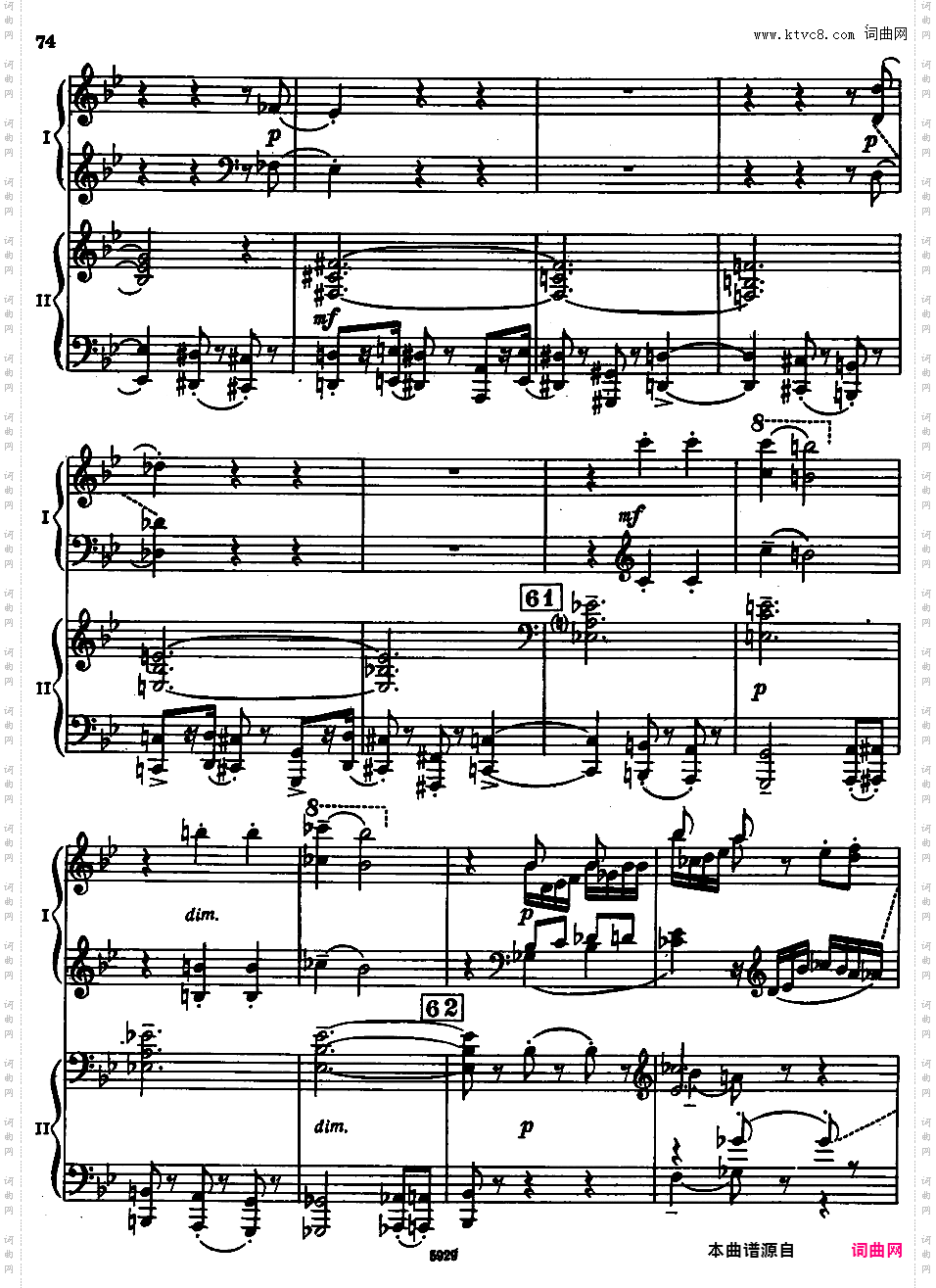 g小调第四钢琴协奏曲 Op·40rah-con-4-II-III