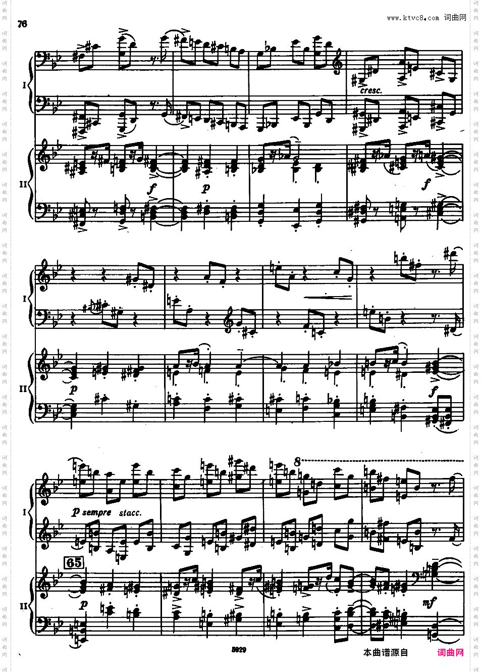 g小调第四钢琴协奏曲 Op·40rah-con-4-II-III