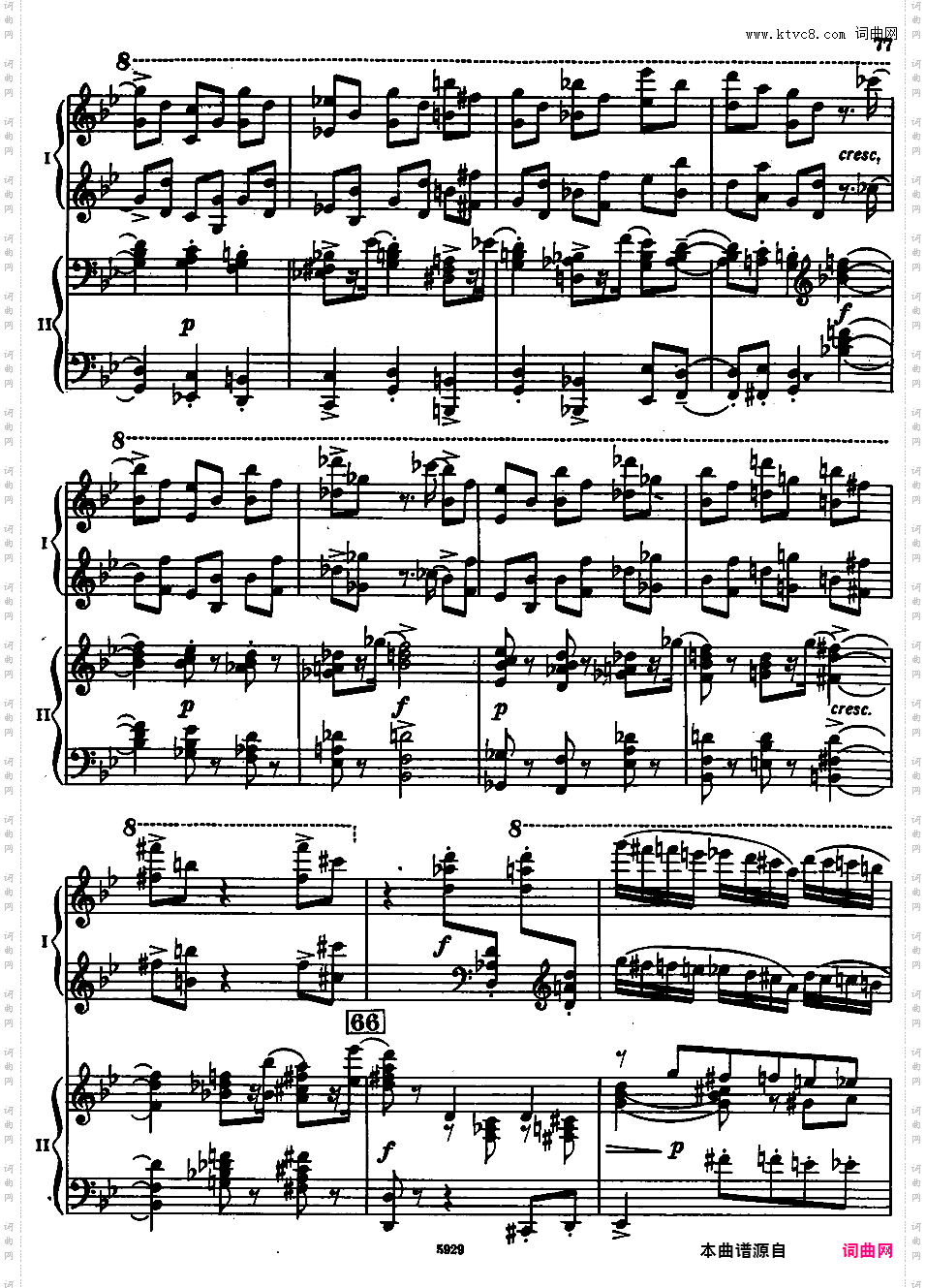 g小调第四钢琴协奏曲 Op·40rah-con-4-II-III
