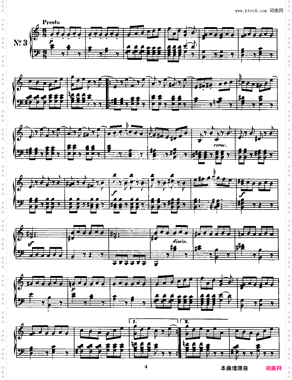 51首无词歌 Songs Without WordsMendelssohn op102 Songs Without Words第八集