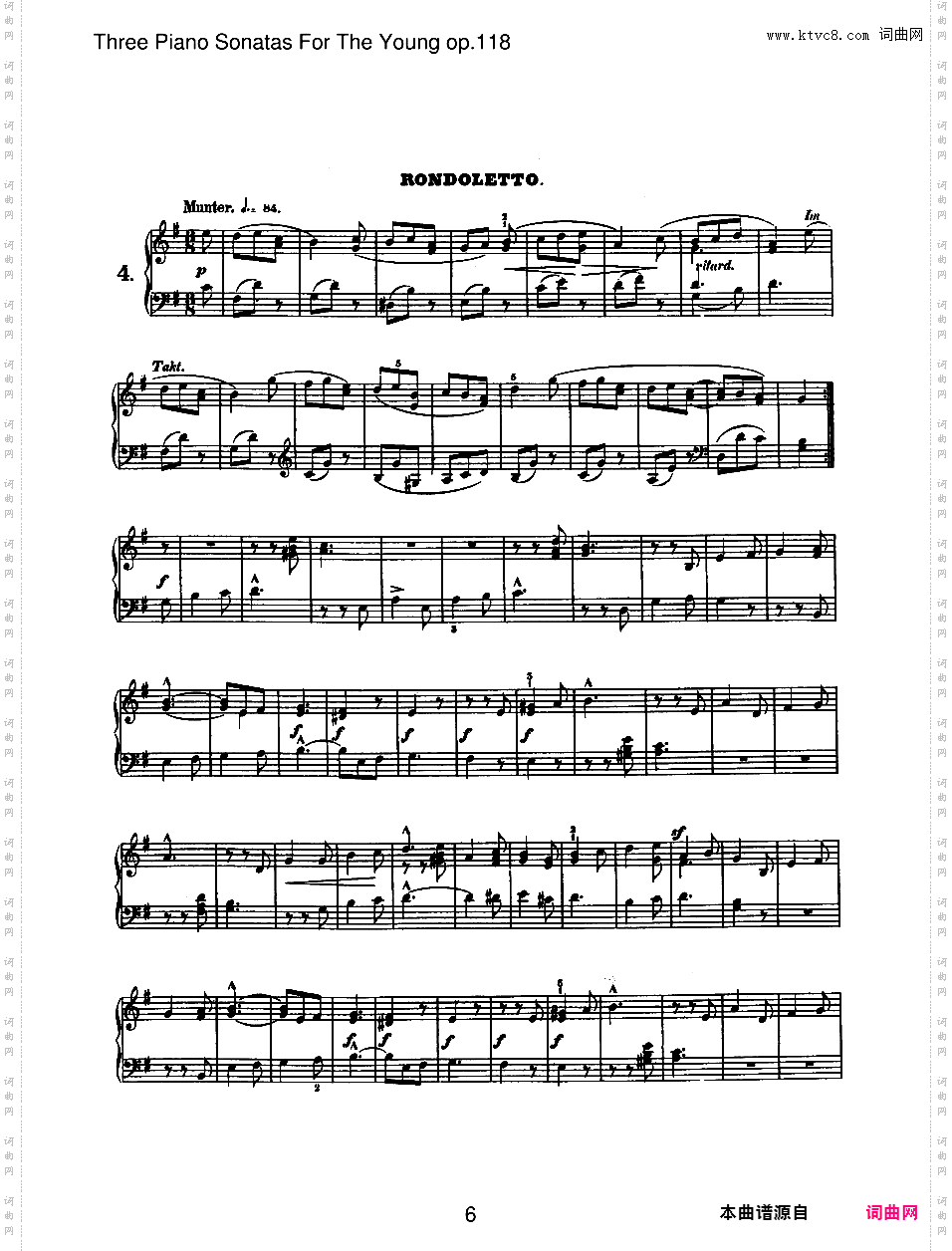 为青少年而作的钢琴奏鸣曲 Sonatas for the Young Op·118