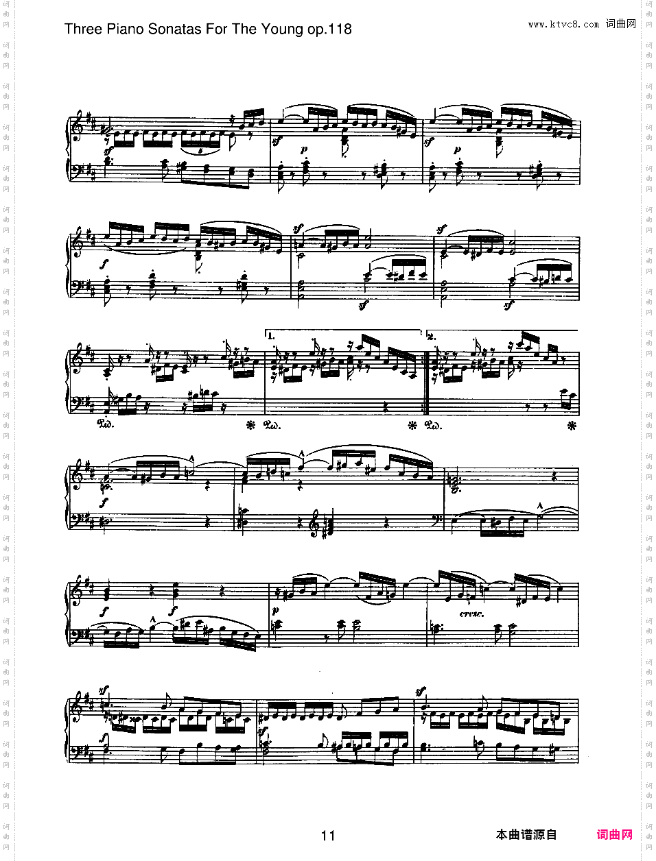 为青少年而作的钢琴奏鸣曲 Sonatas for the Young Op·118