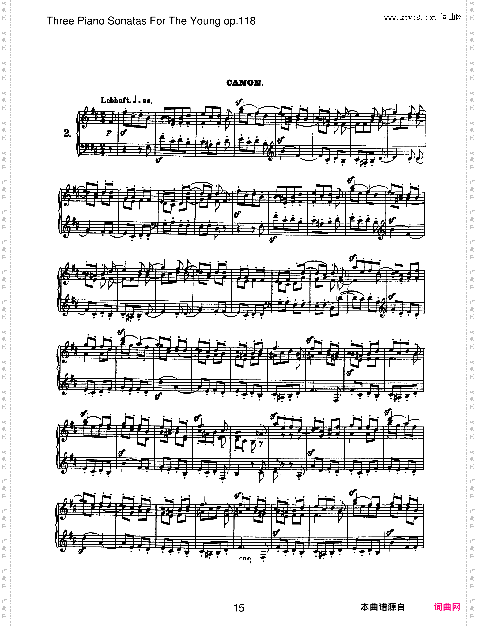 为青少年而作的钢琴奏鸣曲 Sonatas for the Young Op·118