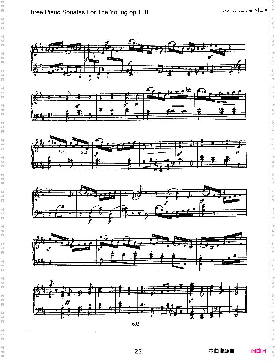 为青少年而作的钢琴奏鸣曲 Sonatas for the Young Op·118