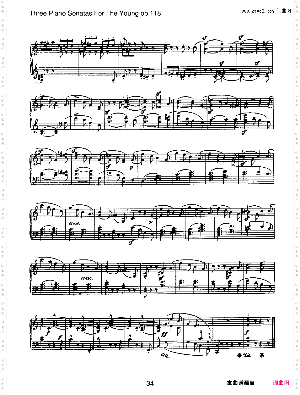 为青少年而作的钢琴奏鸣曲 Sonatas for the Young Op·118