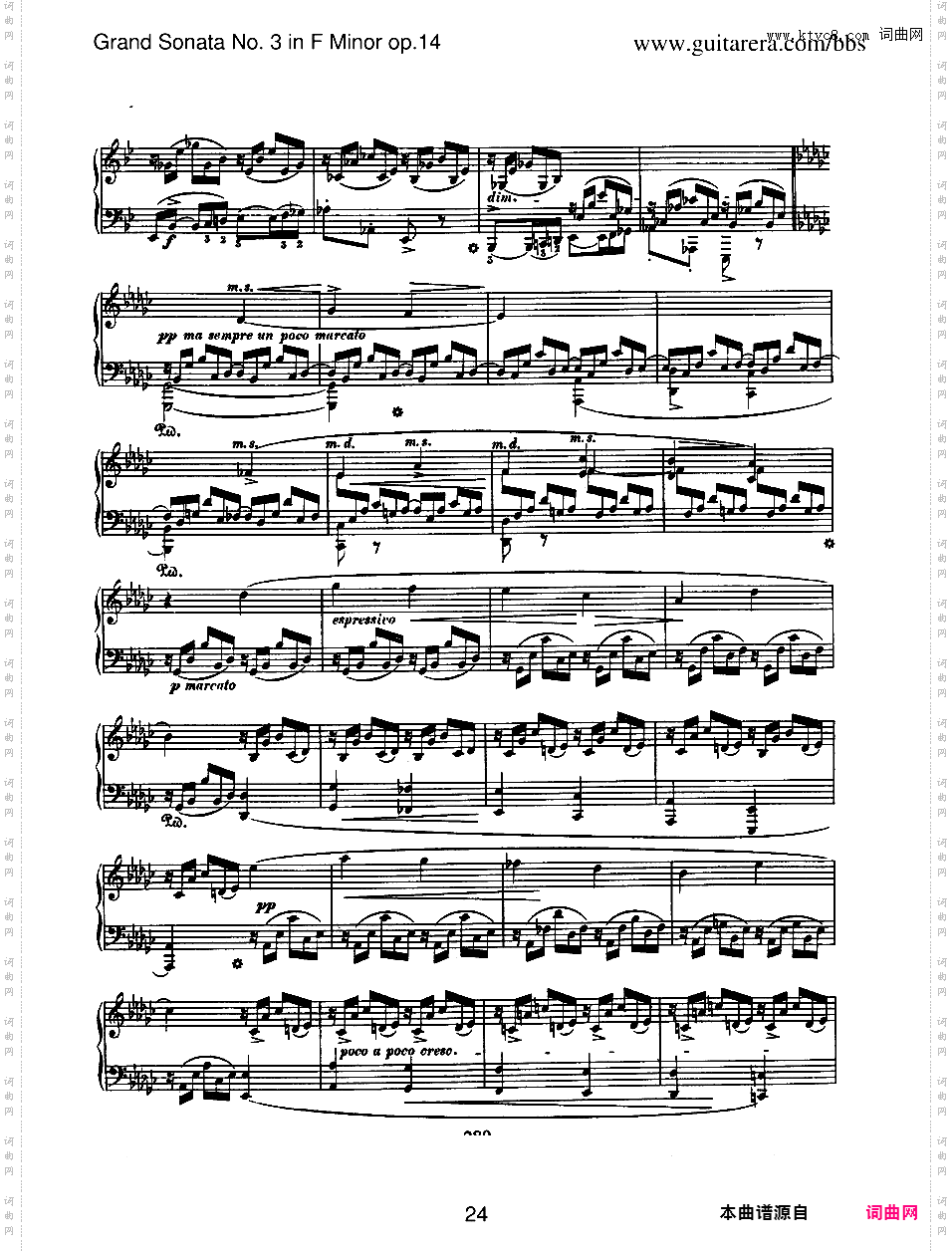 f小调第三钢琴奏鸣曲 Piano Sonata No·3 in f Minor Op·14Schumann - Piano Sonata No【1】·3 in f Minor Op·14