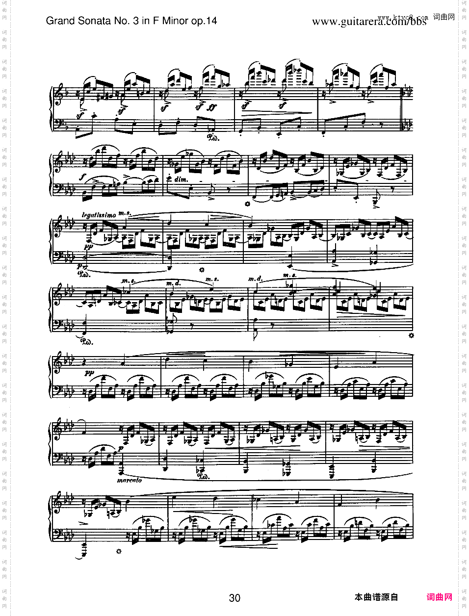 f小调第三钢琴奏鸣曲 Piano Sonata No·3 in f Minor Op·14Schumann - Piano Sonata No【1】·3 in f Minor Op·14