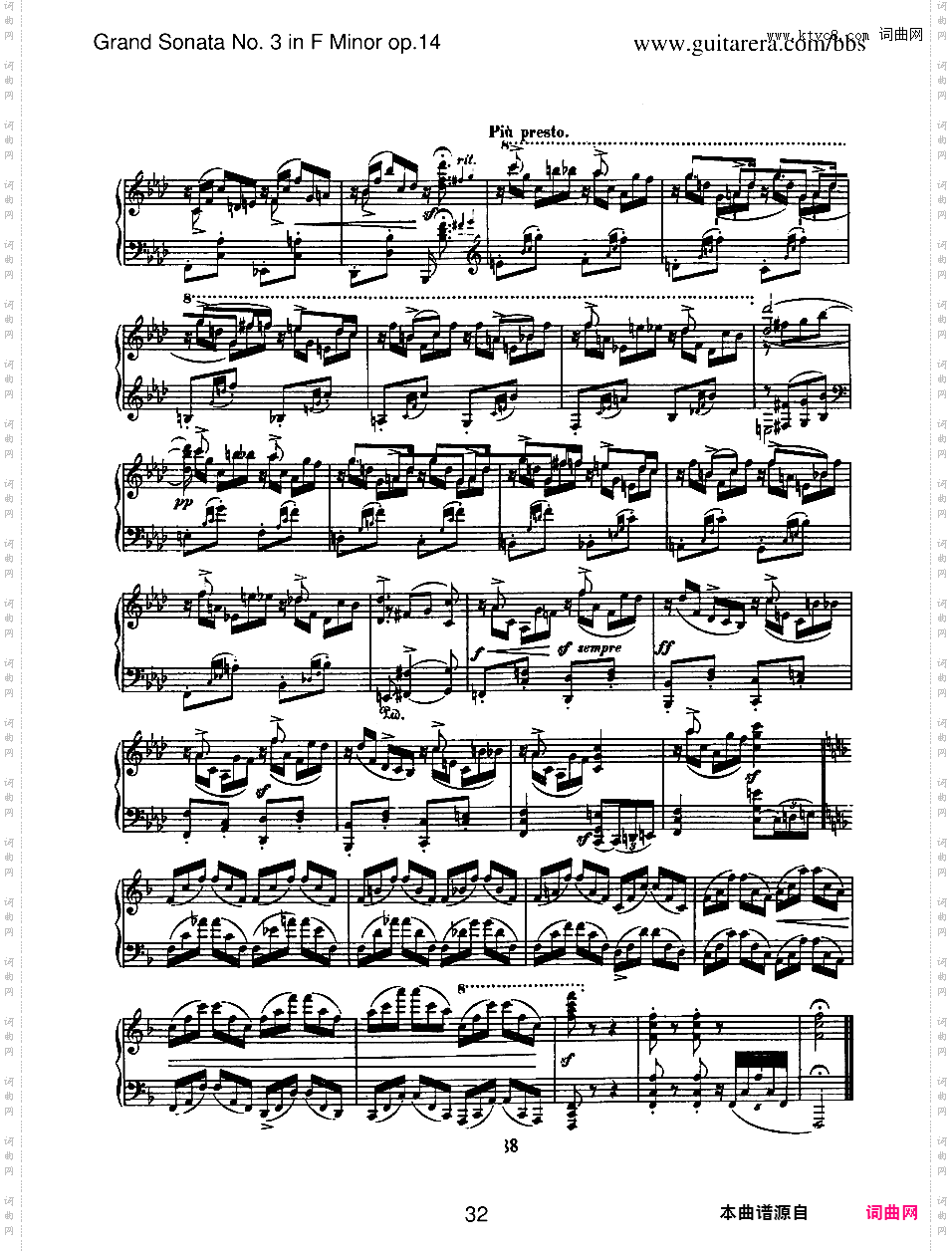 f小调第三钢琴奏鸣曲 Piano Sonata No·3 in f Minor Op·14Schumann - Piano Sonata No【1】·3 in f Minor Op·14