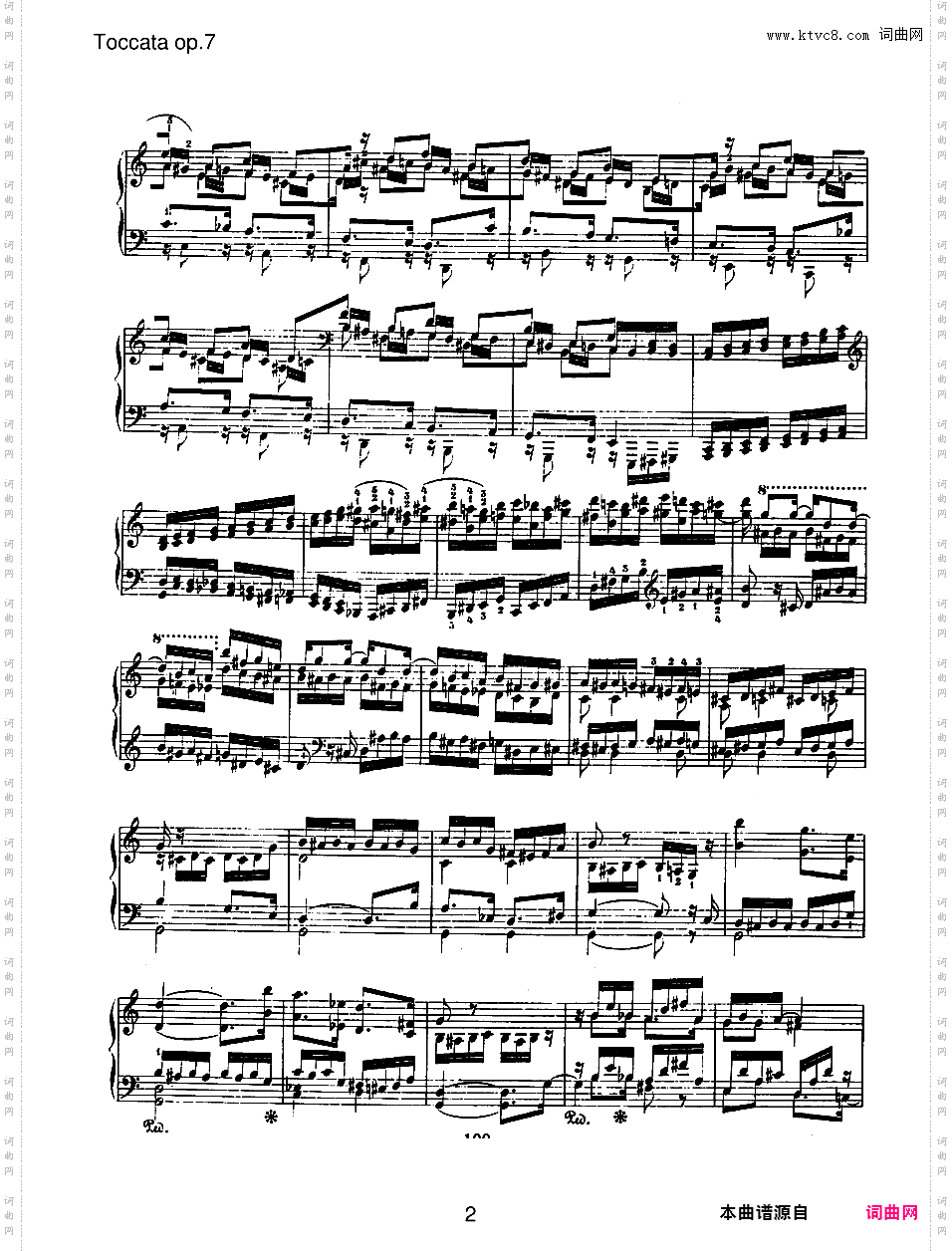 C大调托卡塔 Toccata in C Major Op·7