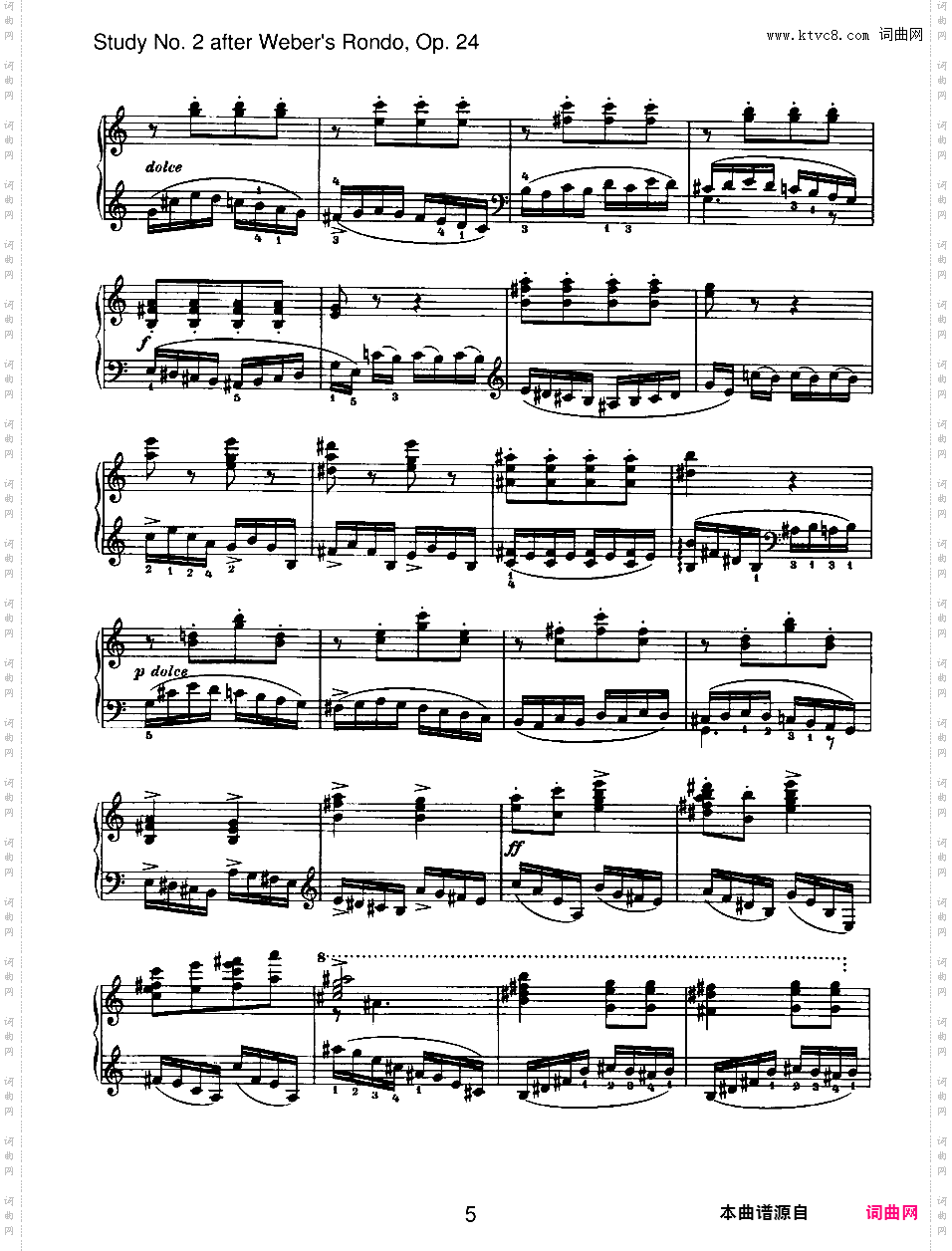 6首无编号练习曲 6 Etudes