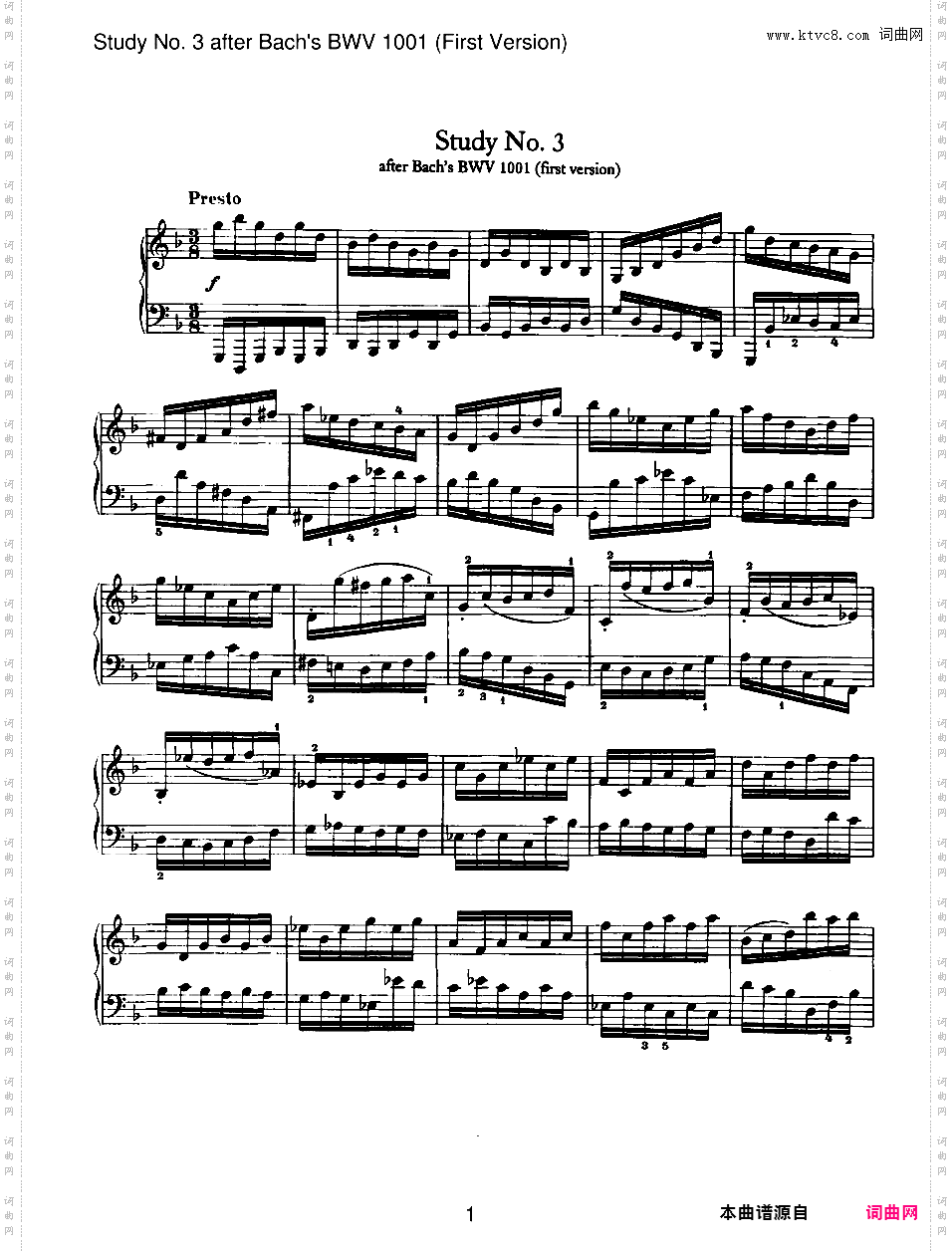 6首无编号练习曲 6 Etudes