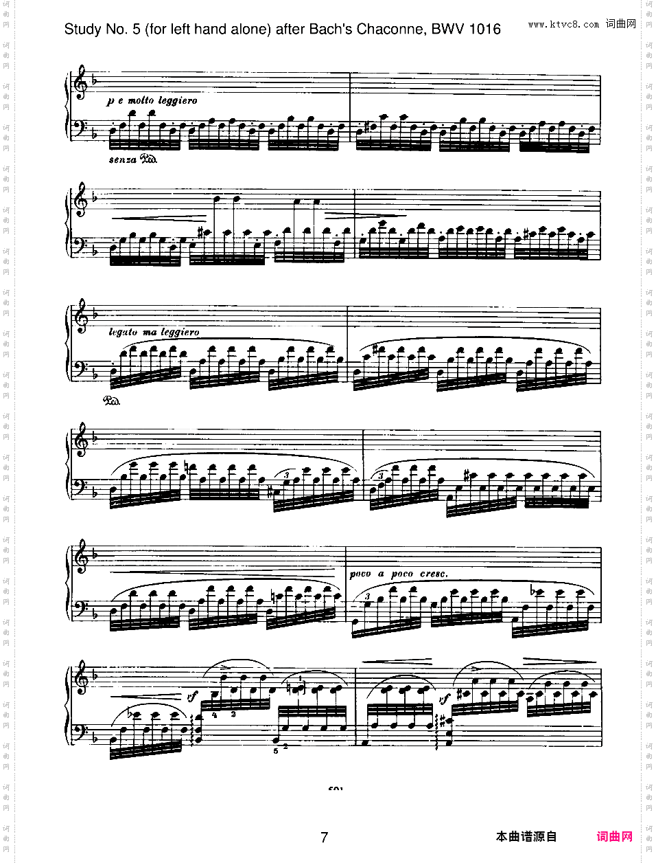6首无编号练习曲 6 Etudes