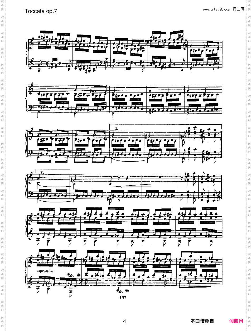 C大调托卡塔 Toccata in C Major Op·7