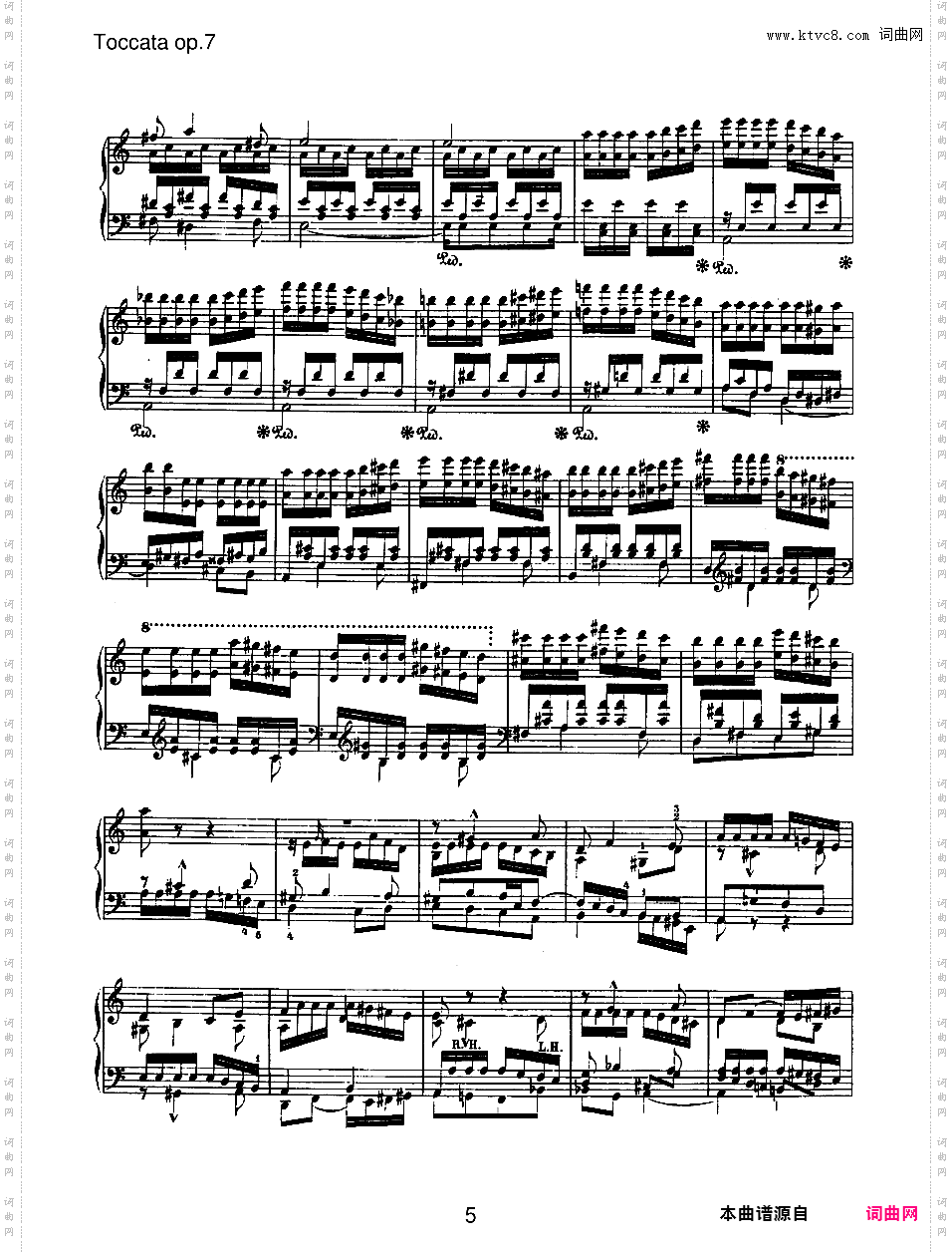 C大调托卡塔 Toccata in C Major Op·7