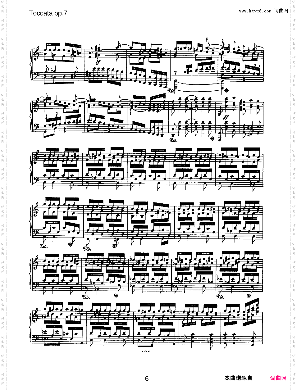 C大调托卡塔 Toccata in C Major Op·7