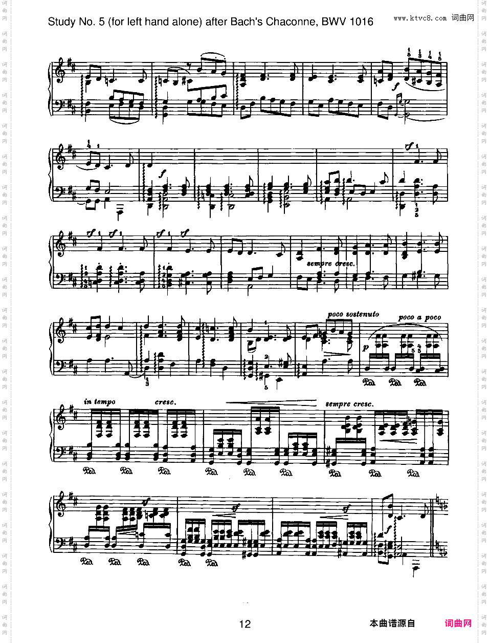 6首无编号练习曲 6 Etudes