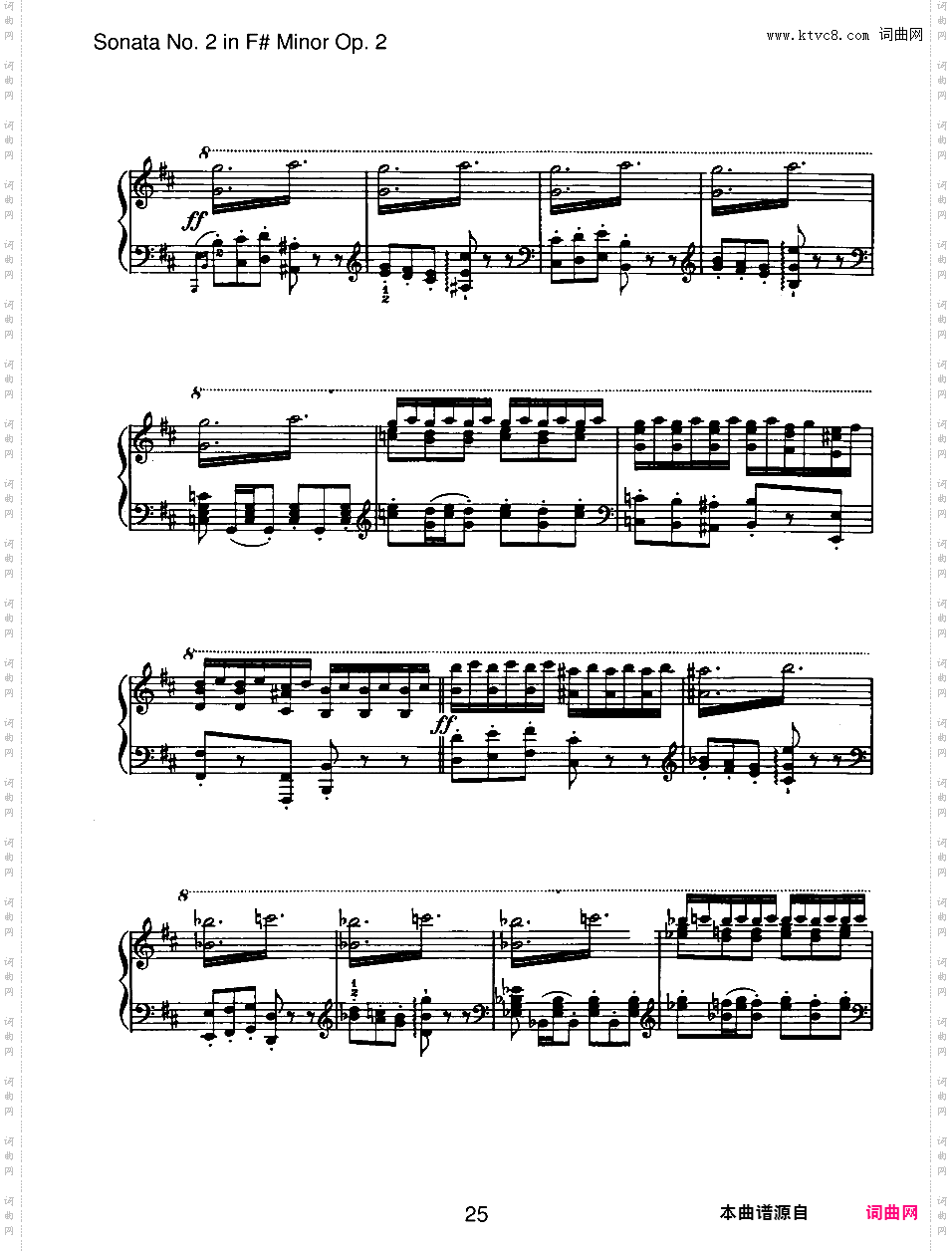 升f小调第二钢琴奏鸣曲 Piano Sonata No·2 in f# Minor Op·2