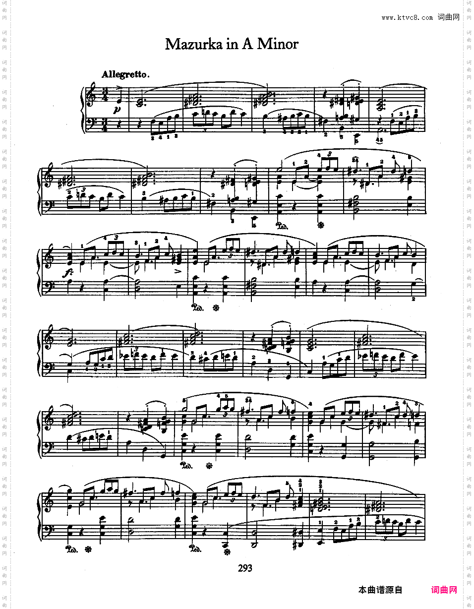 玛祖卡集无编号Op·posth