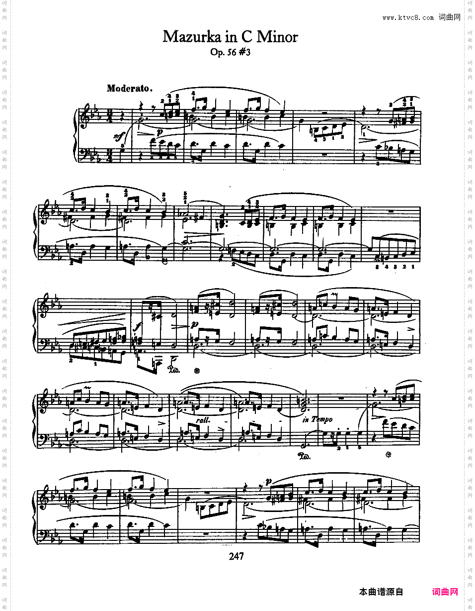 3首玛祖卡舞曲 Op·56