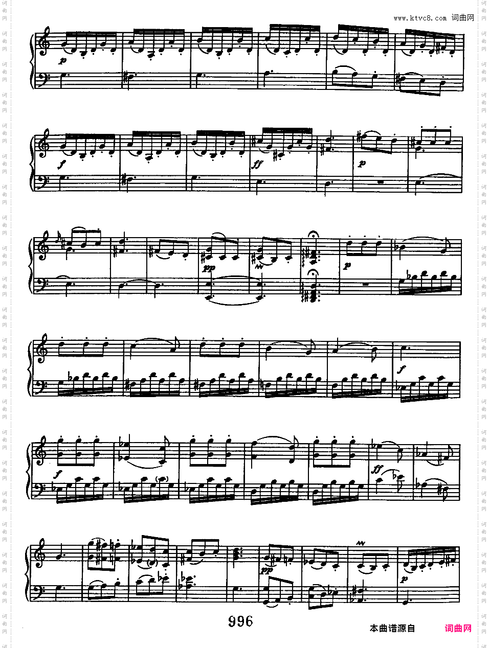 C大调回旋曲 Rondo in C Major WoO 48