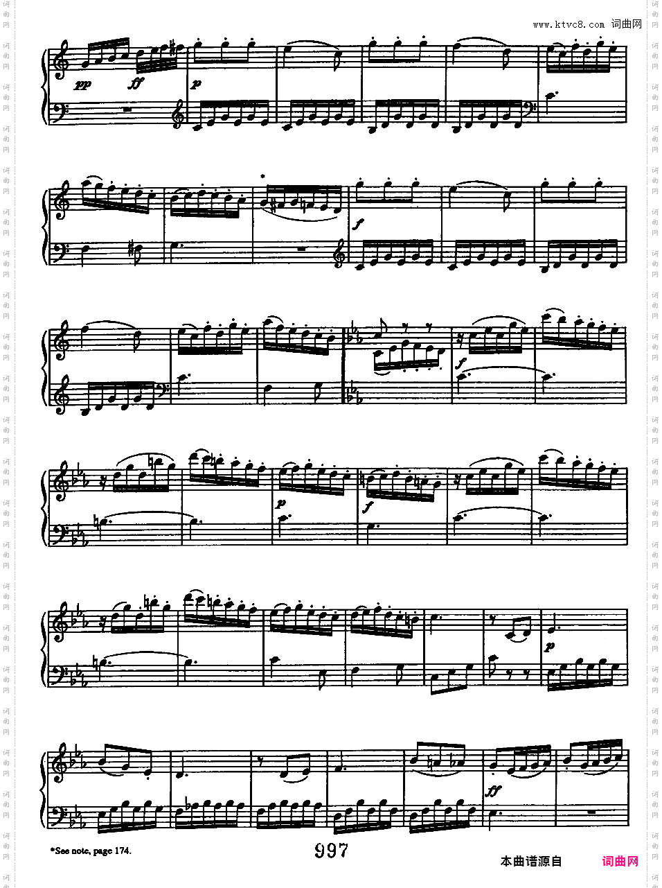 C大调回旋曲 Rondo in C Major WoO 48