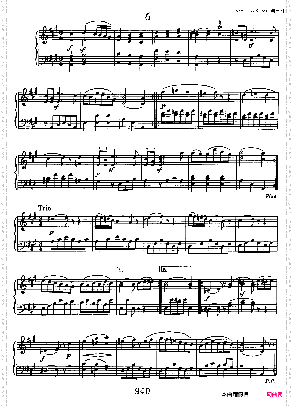 12首小步舞曲 12 Minuets WoO 7