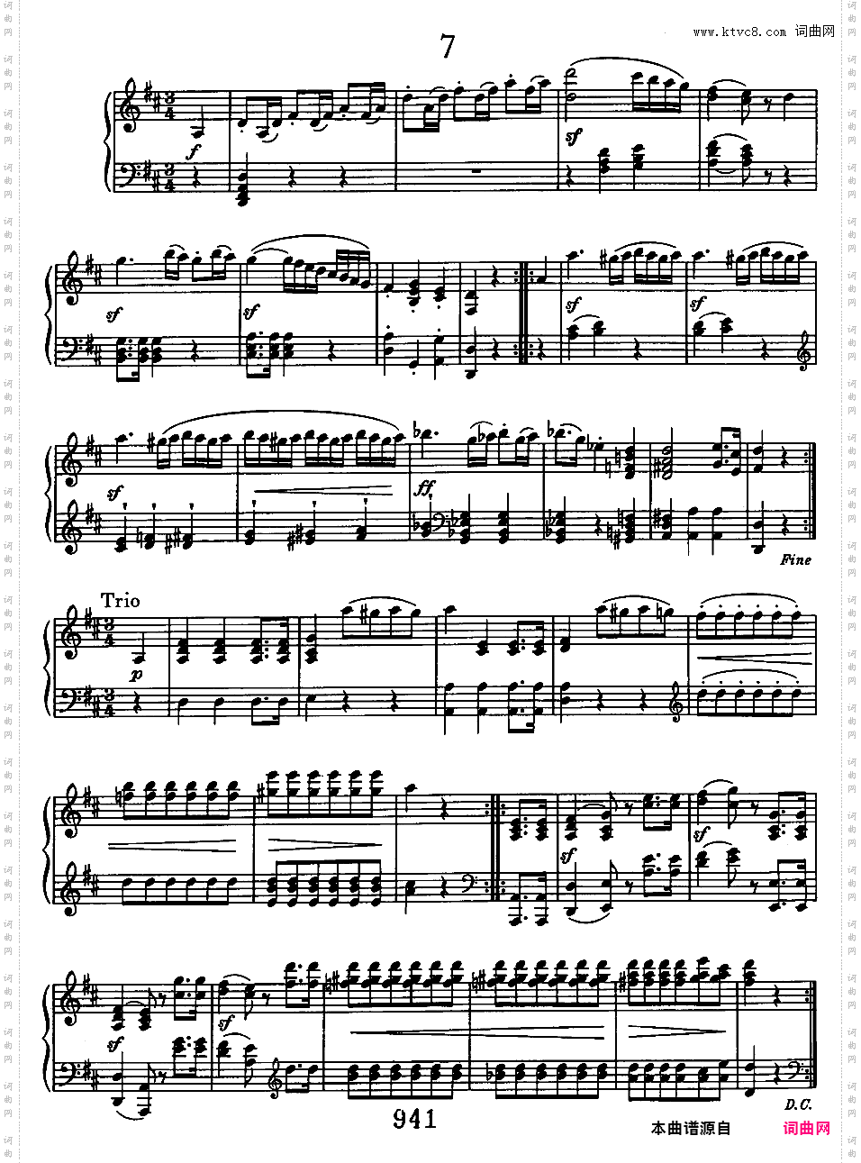 12首小步舞曲 12 Minuets WoO 7