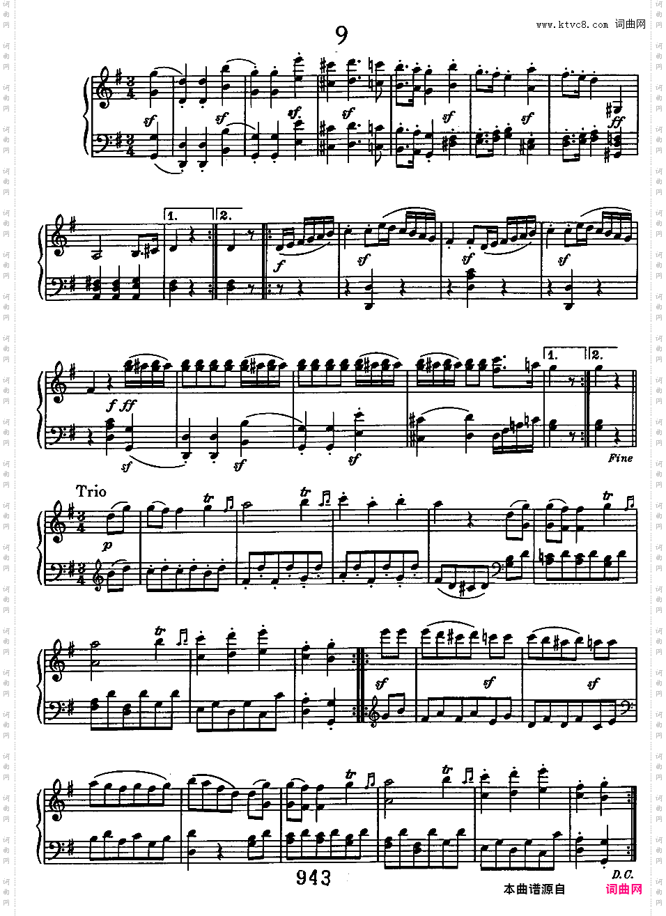 12首小步舞曲 12 Minuets WoO 7