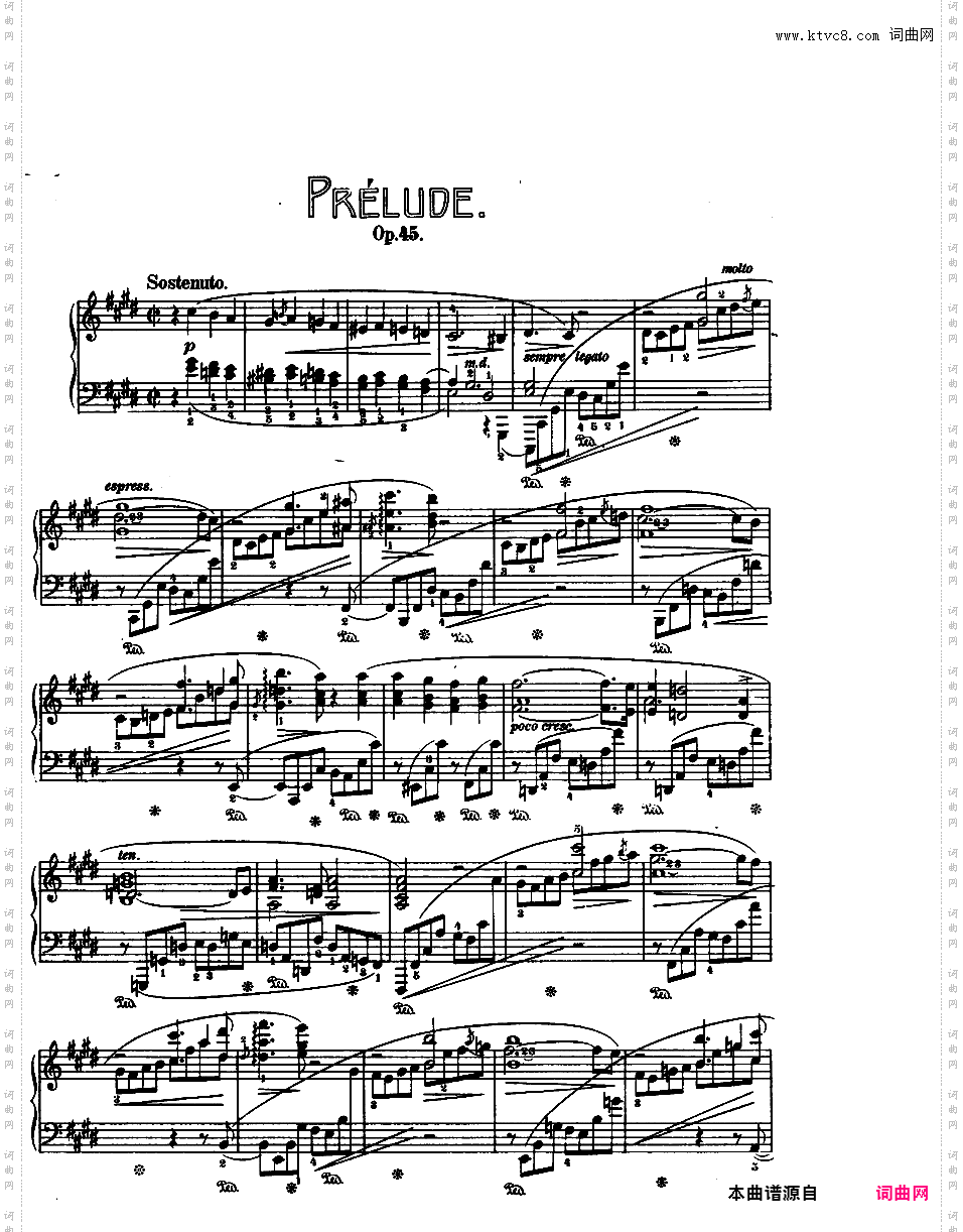 升c小调前奏曲 Op·45Chopin op45 Prelude in c# alt版本二