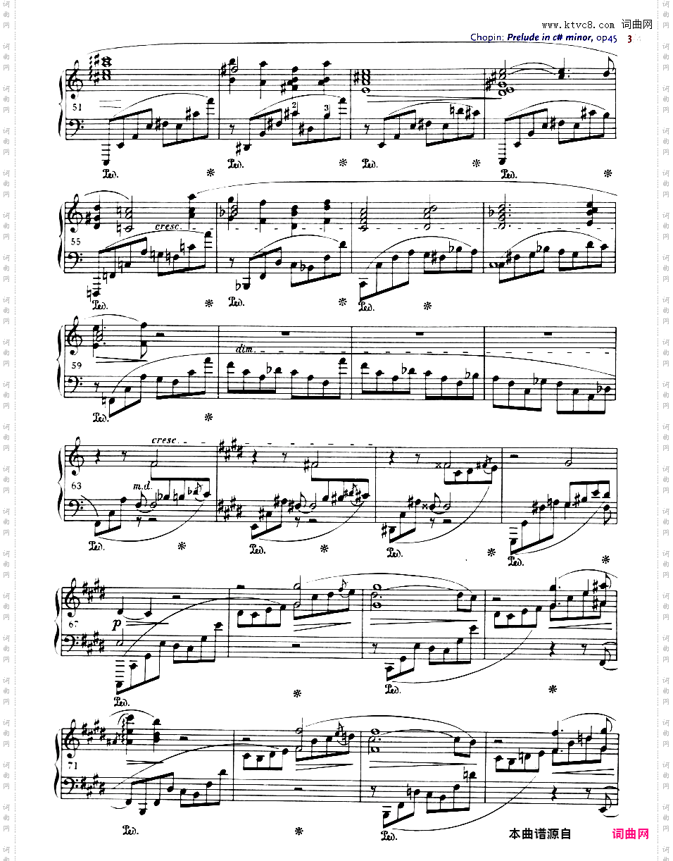 升c小调前奏曲 Op·45Chopin op45 Prelude in c# Henle版本三