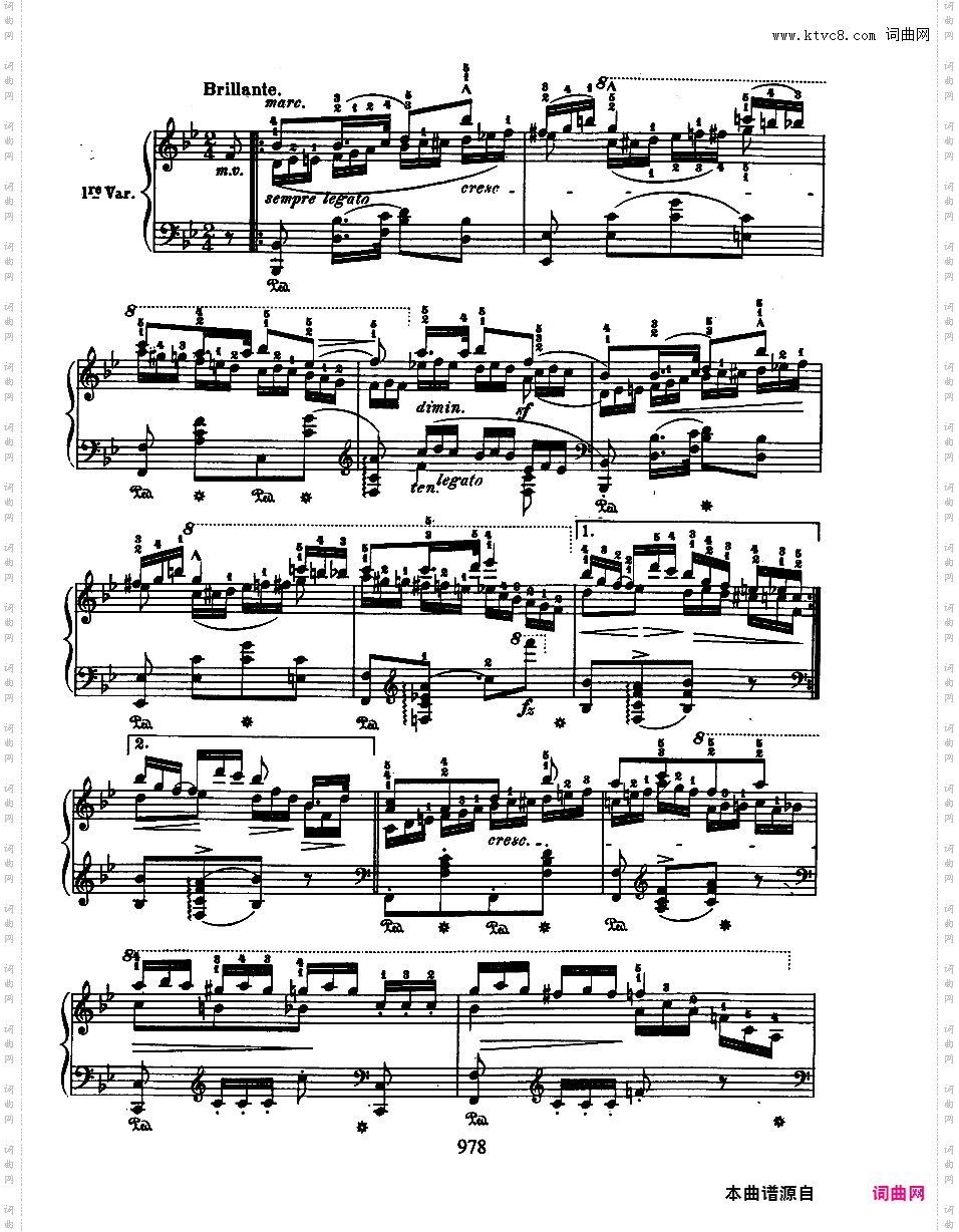 降B大调莫扎特主题变奏曲 Op·2 - 为钢琴与乐队而作Chopin op02 Variations on La Ci Darem la Mano