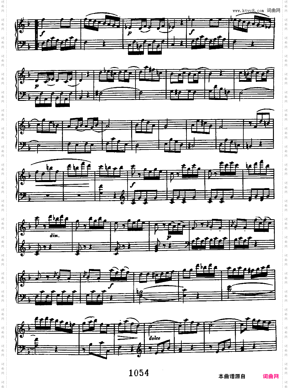 六首钢琴小奏鸣曲Beethoven Sonatina in F, Anh 5