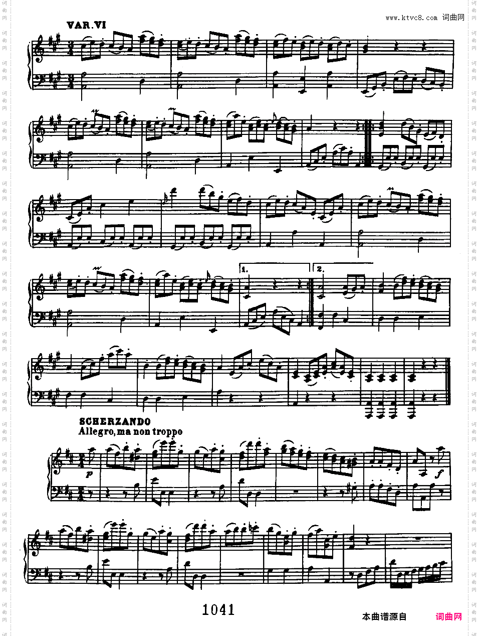 六首钢琴小奏鸣曲Beethoven Sonatina in D