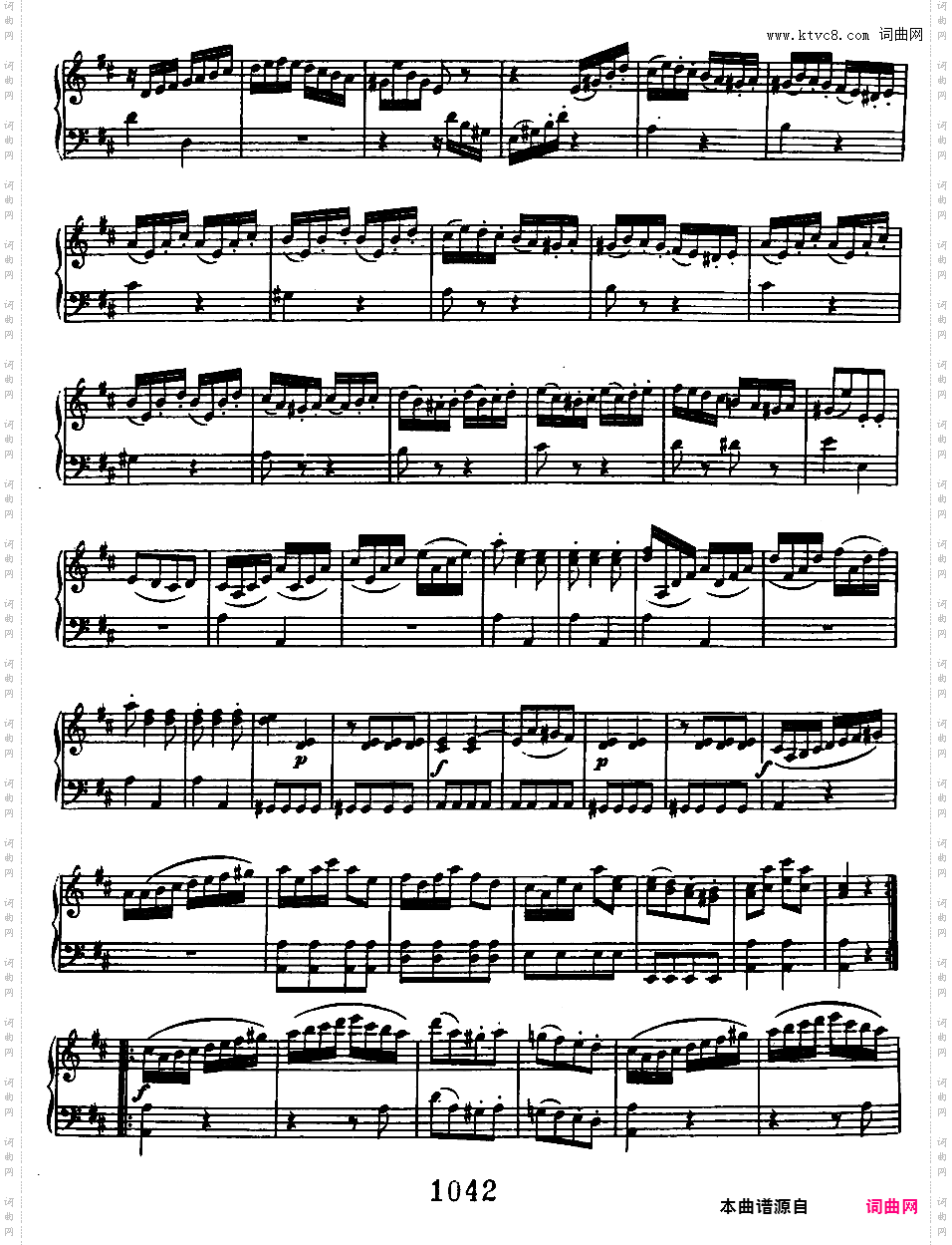 六首钢琴小奏鸣曲Beethoven Sonatina in D