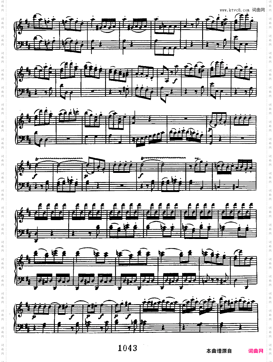 六首钢琴小奏鸣曲Beethoven Sonatina in D