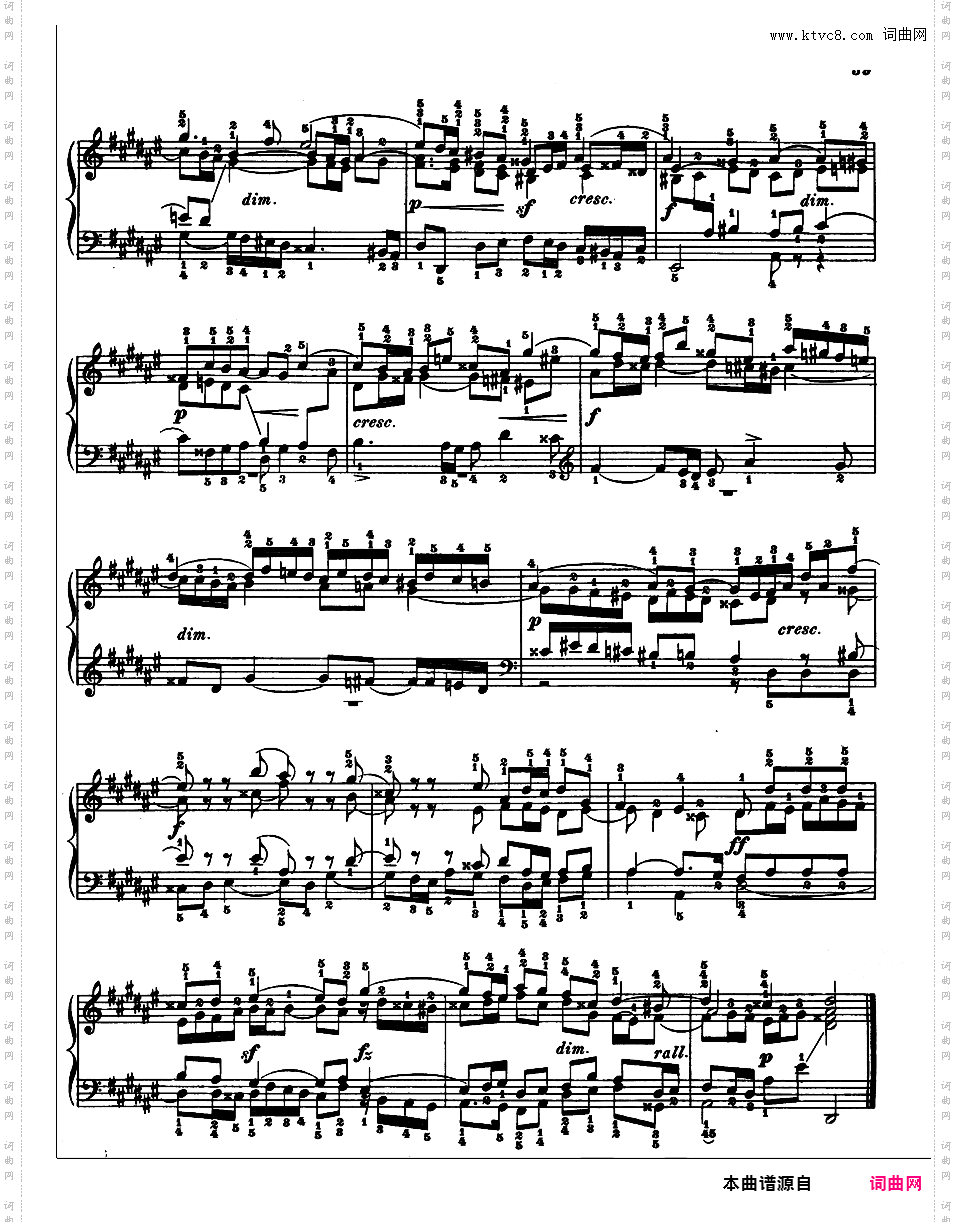 《平均律钢琴曲集第二卷》The Well Tempered ClavierPrelude & Fugue 08