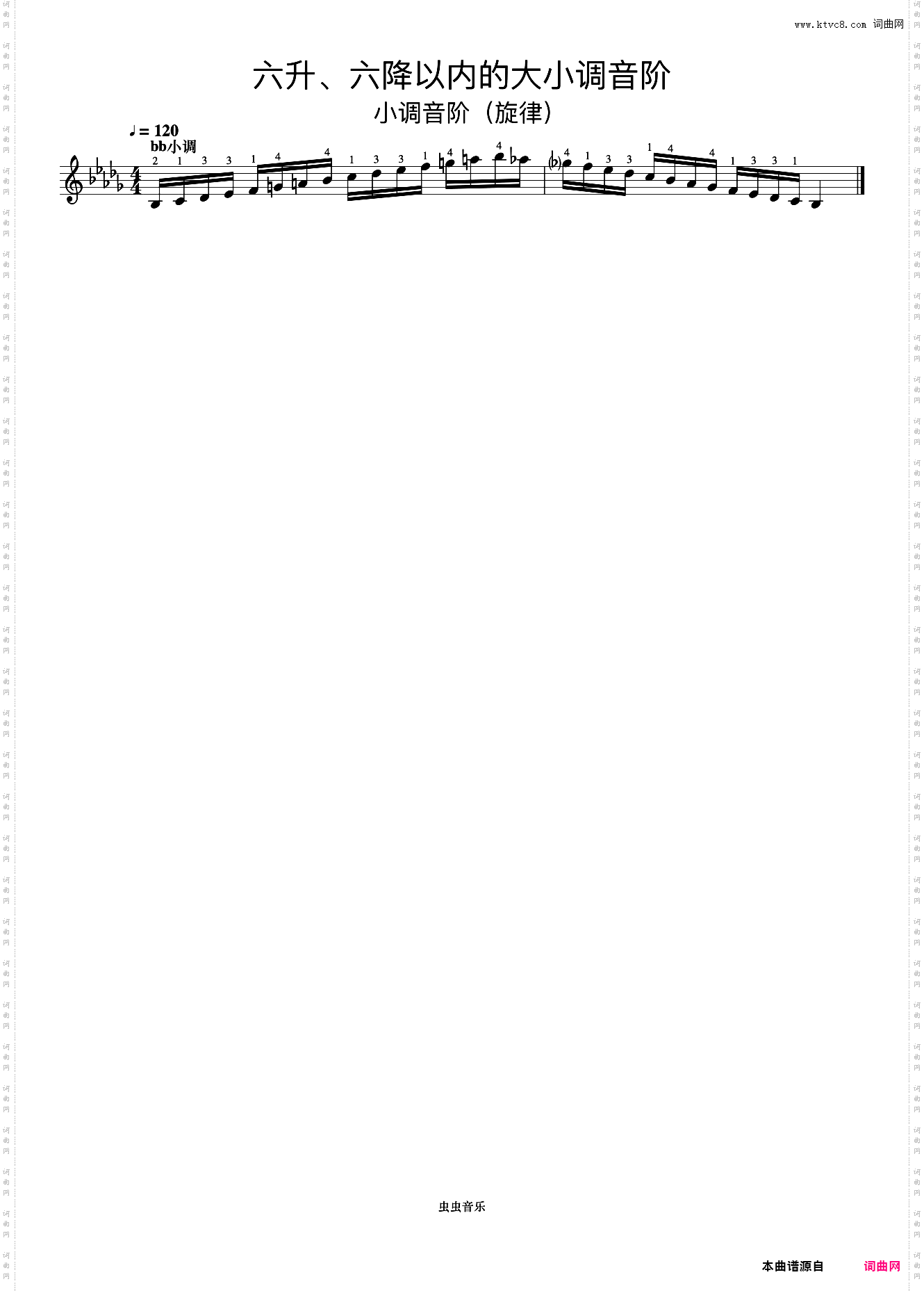 六升、六降以内的大小调音阶35《什密特钢琴手指练习》