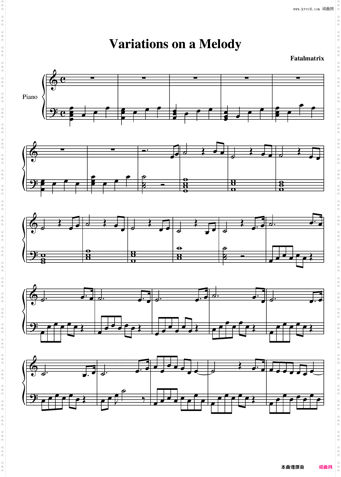 Variations on a Melody