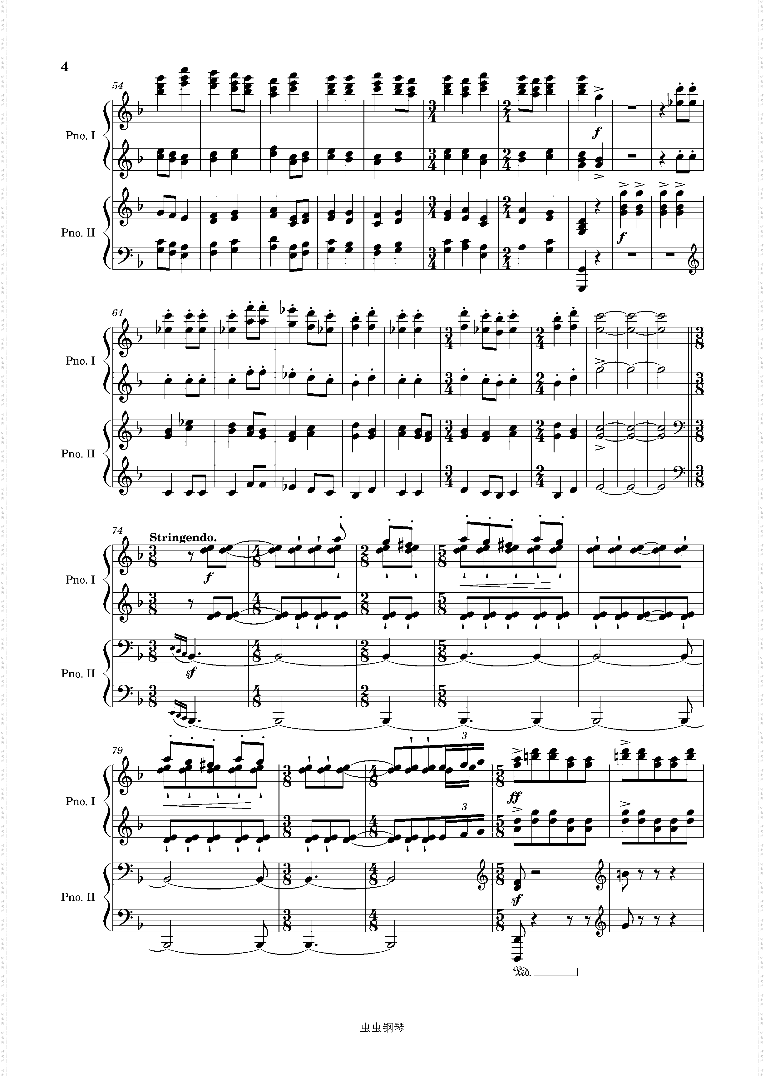 Petrushka, The Shrovetide Fair arrangement for 2 Piano