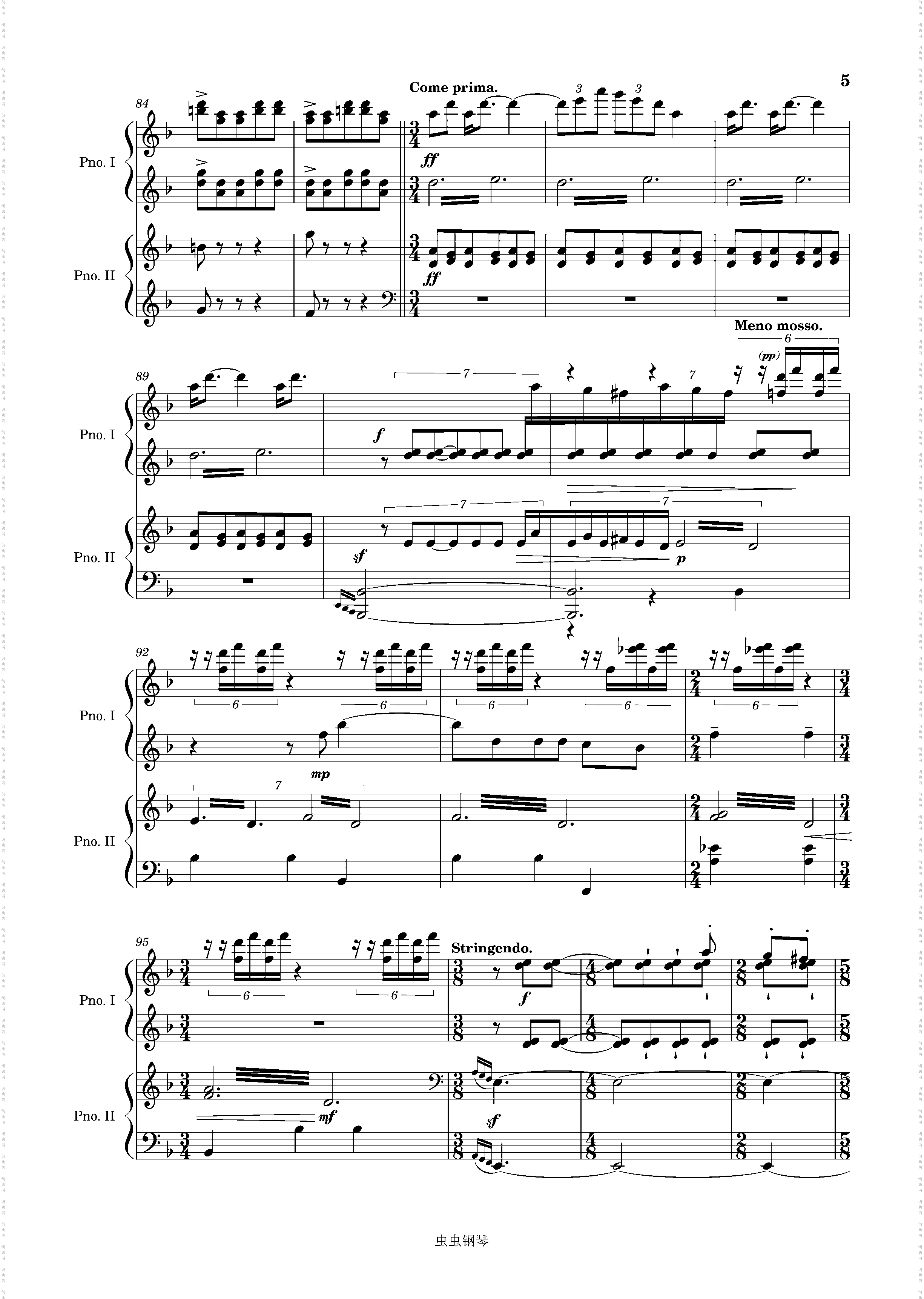 Petrushka, The Shrovetide Fair arrangement for 2 Piano