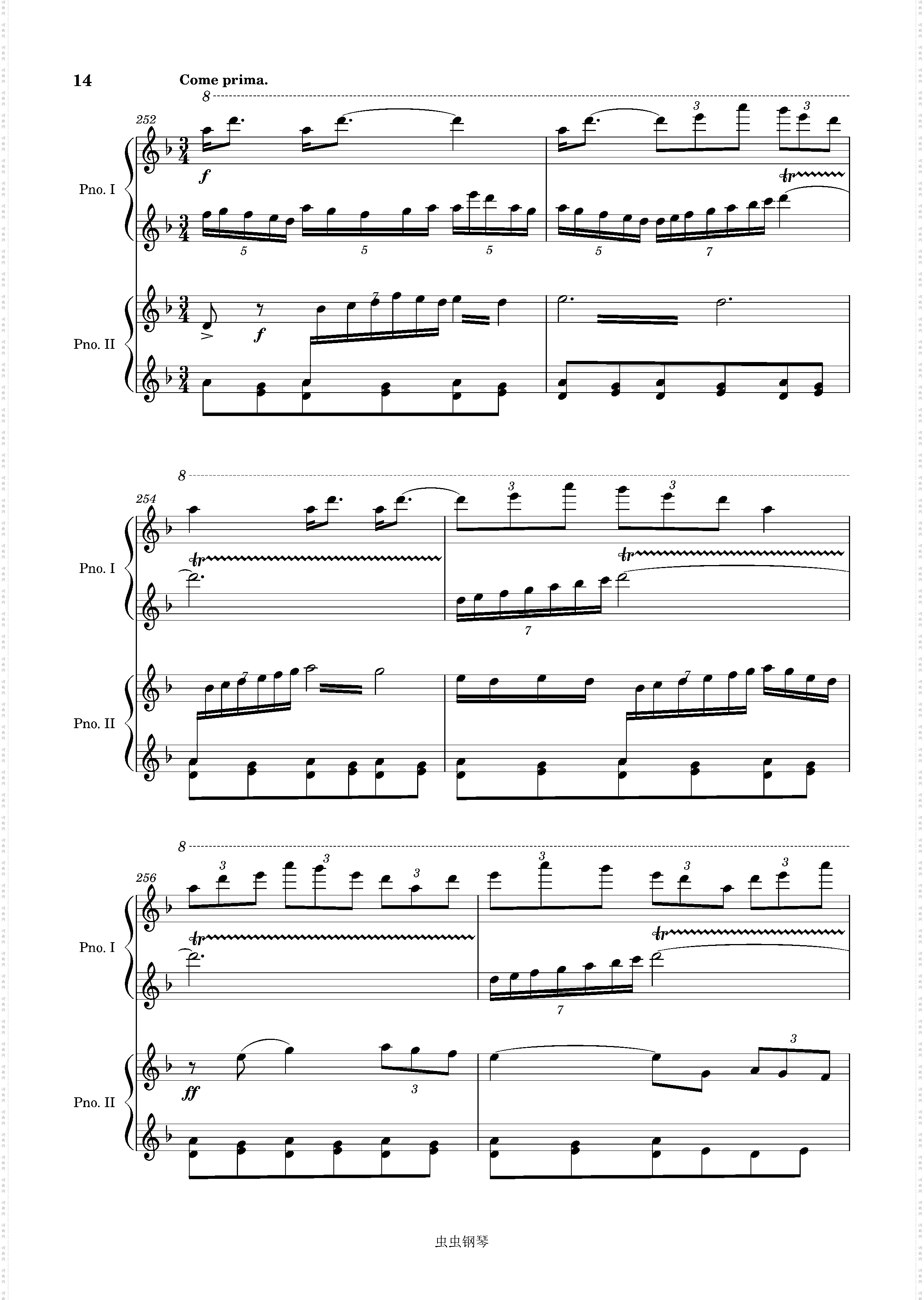 Petrushka, The Shrovetide Fair arrangement for 2 Piano